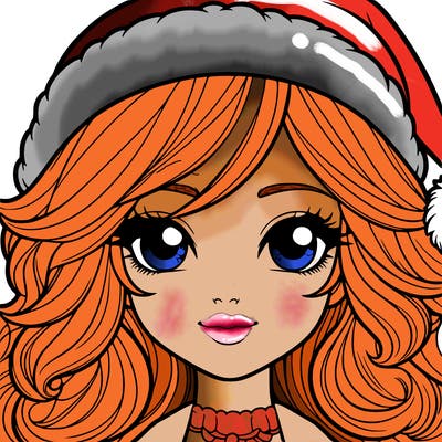 realistic christmas girl