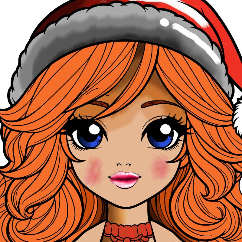 realistic christmas girl