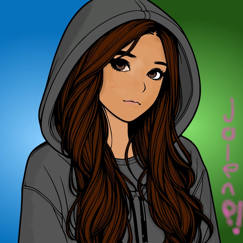 realistic girl with hoodie