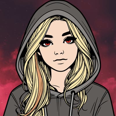 realistic girl with a hoodie