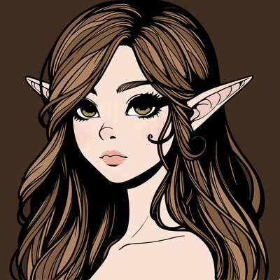 elf girl realistic dark fantasy