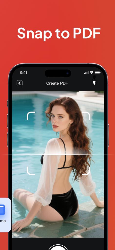 ChatPDF Ai - iPhone displaying the Snap to PDF feature of ChatPDF Ai app.