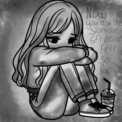 a girl  after a breakup