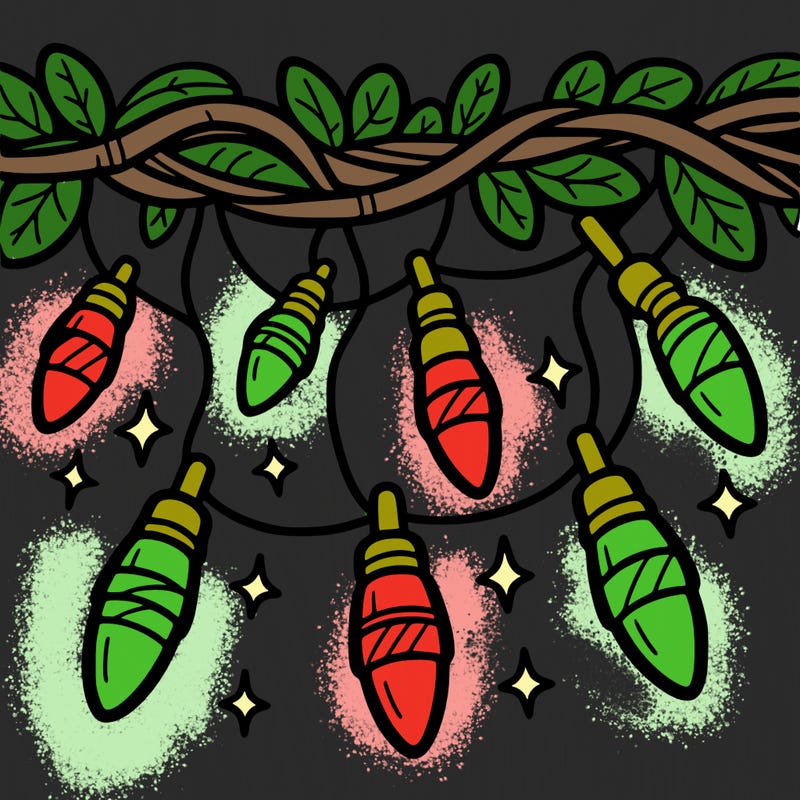 christmas light garland.