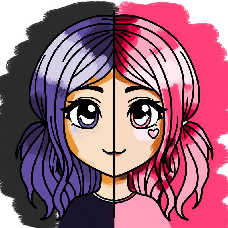 split girl just the face