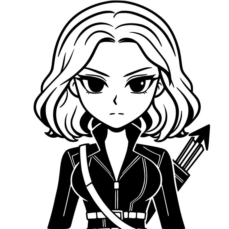 a girl assassin black widow