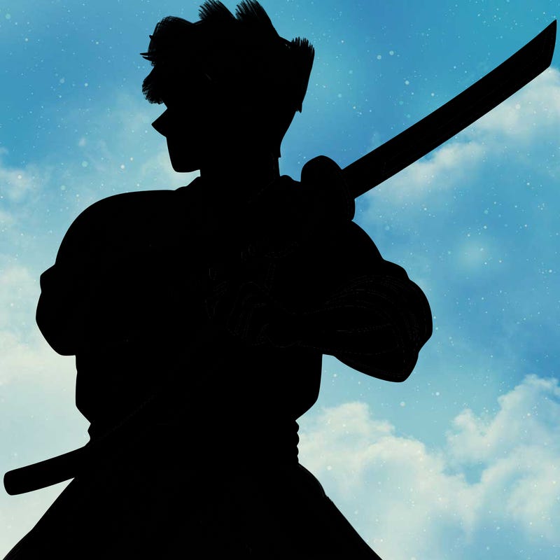 man with katana