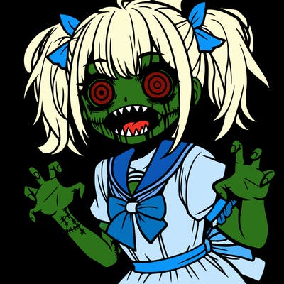 scary anime girl