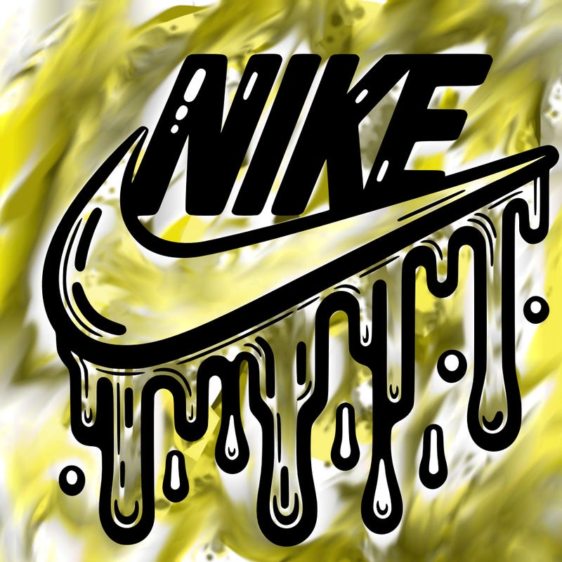dripping nike logo