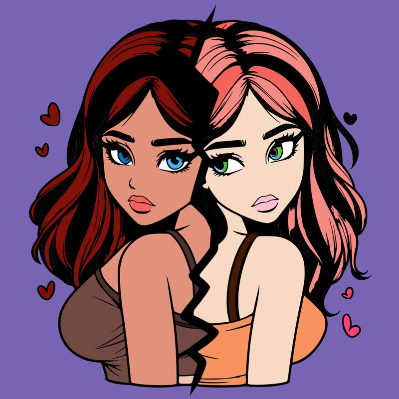 realistic girl split