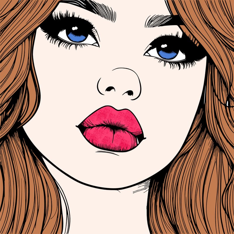 really realistic girl with lips