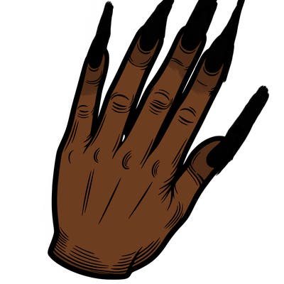 hand with nails
