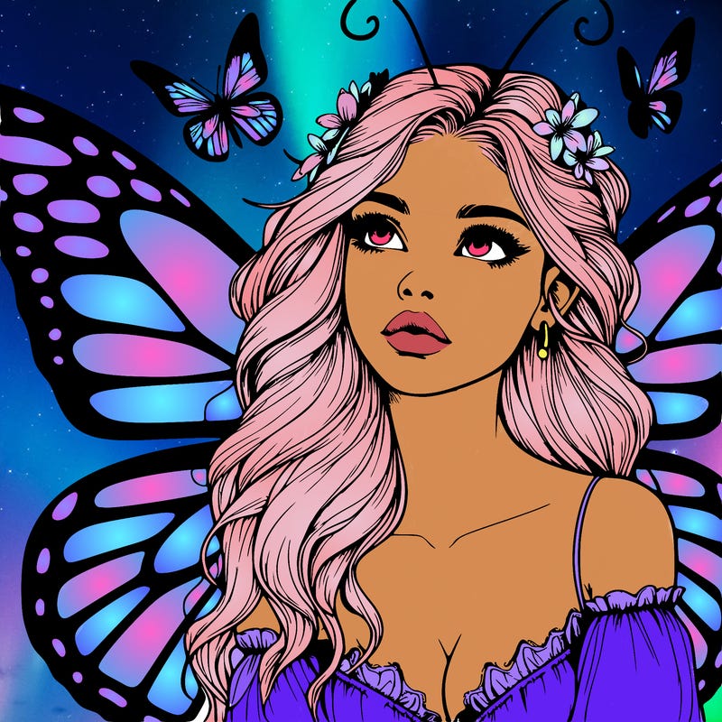 butterfly fairy realistic girl