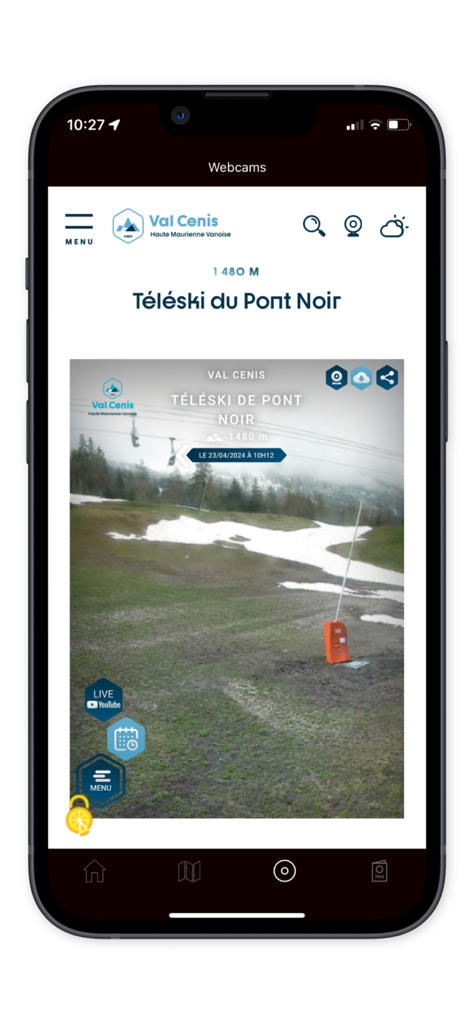 Real-time webcam view of the Pont Noir lift at Val Cenis resort