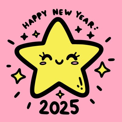 happy new year 2025 star wish