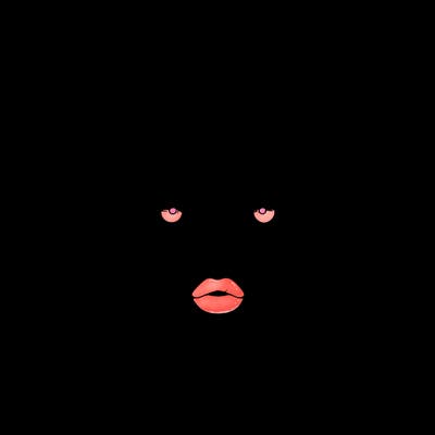 realistic girl with two buns in hair and lips