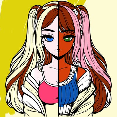 realistic girl split