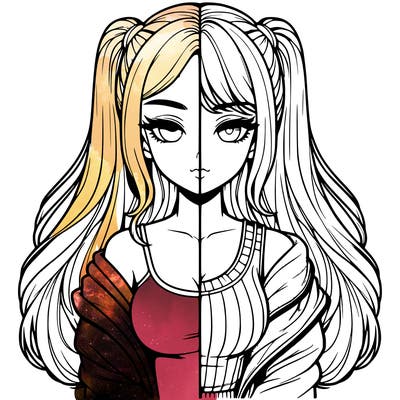 realistic girl split