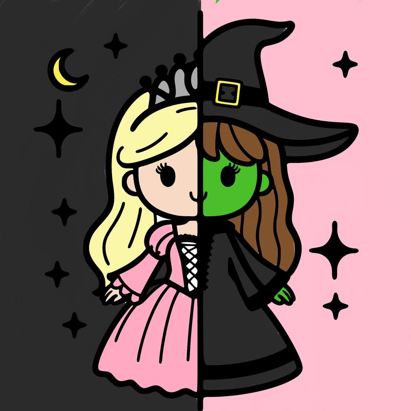 split princess and witch