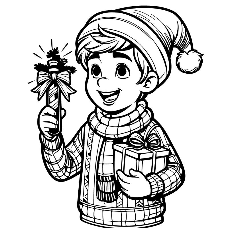 realistic boy christmas