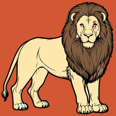 realistic lion