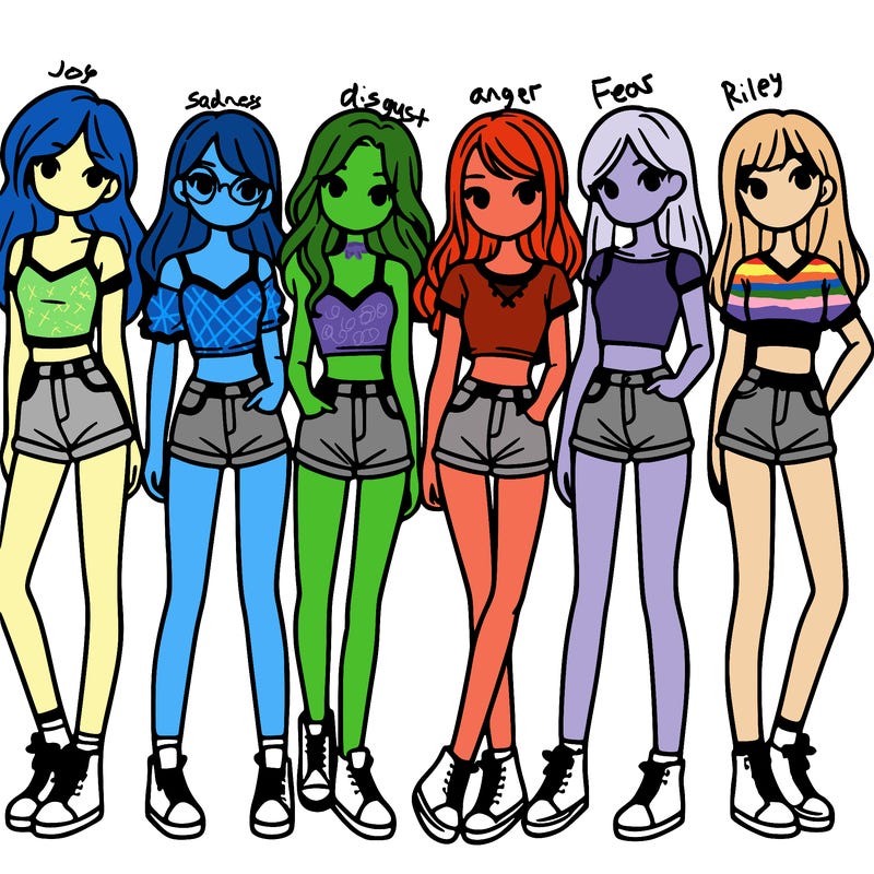 a group of girls wearing crop tops and shorts