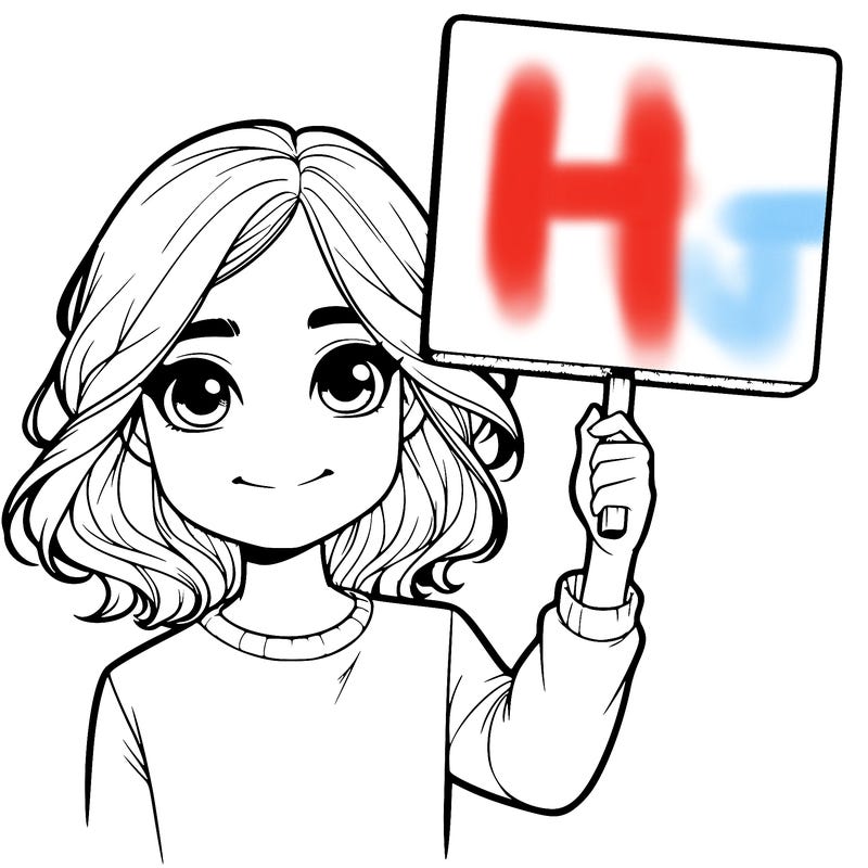 realistic girl holding up a sign