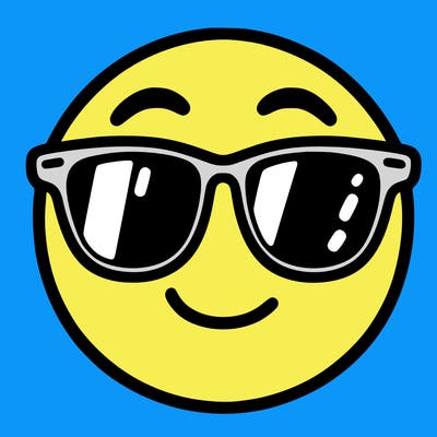 emoji with sunglasses