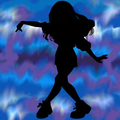 realistic girl danceing