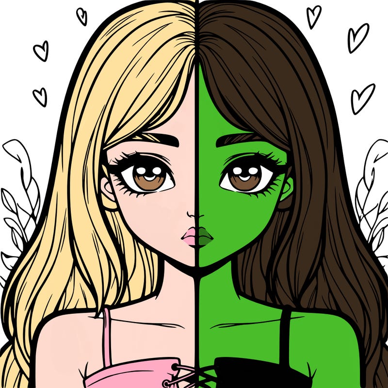 realistic girl split