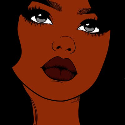 really realistic girl with lips