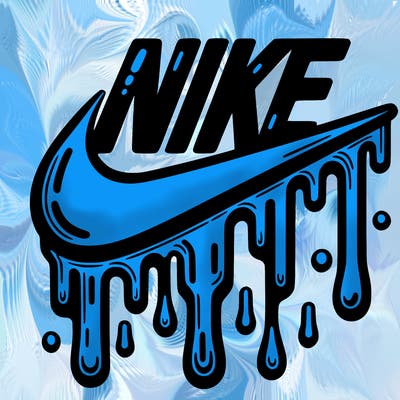 dripping nike logo