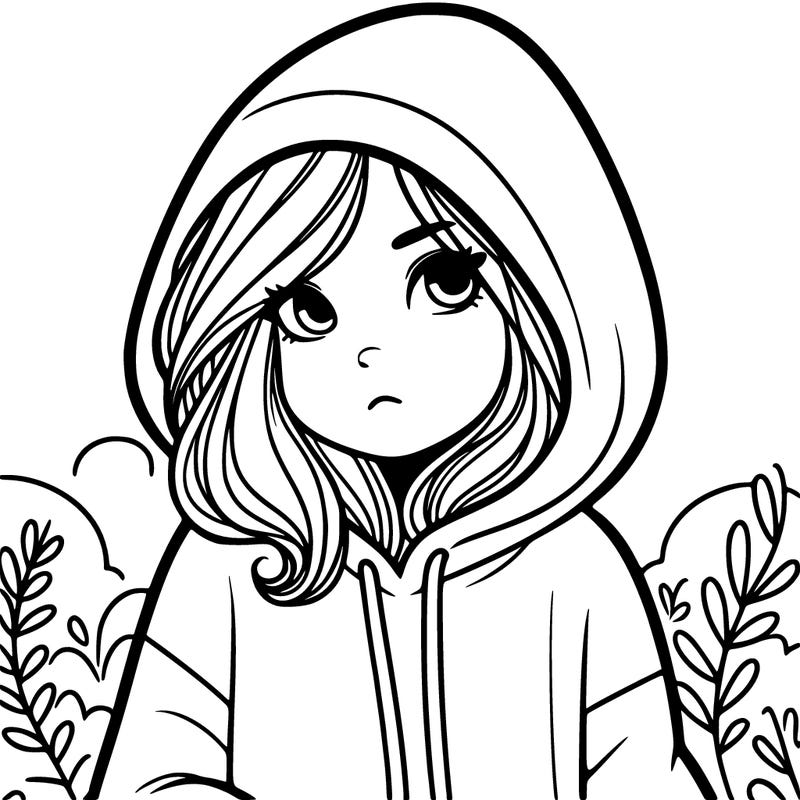 girl with a hoodie