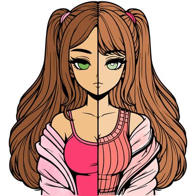 realistic girl split