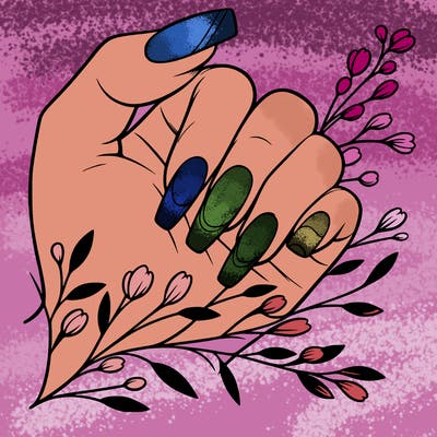 nails with french tip