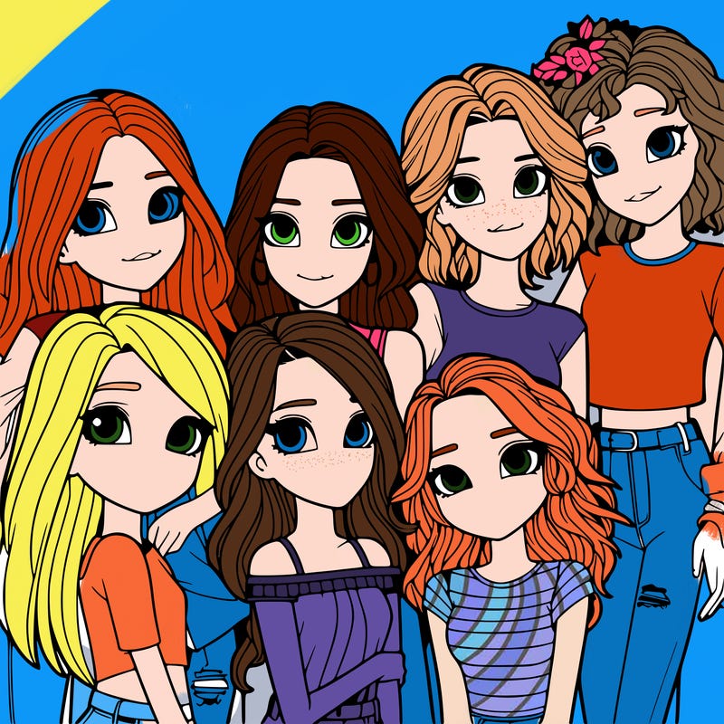 friend group of 6 all girls