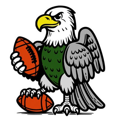 eagle with a football