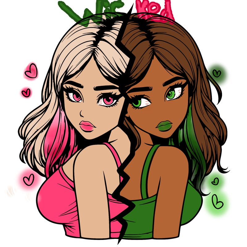 realistic girl split