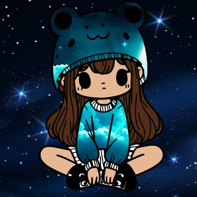 a girl wearing a frog hat and some frog socks