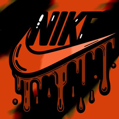 dripping nike logo