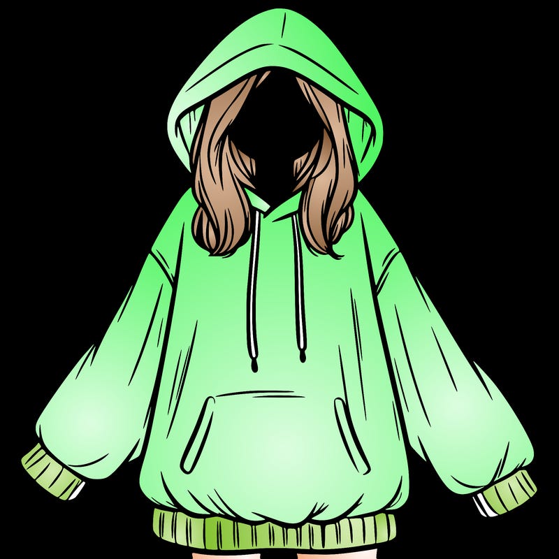 girl in oversized hoodie