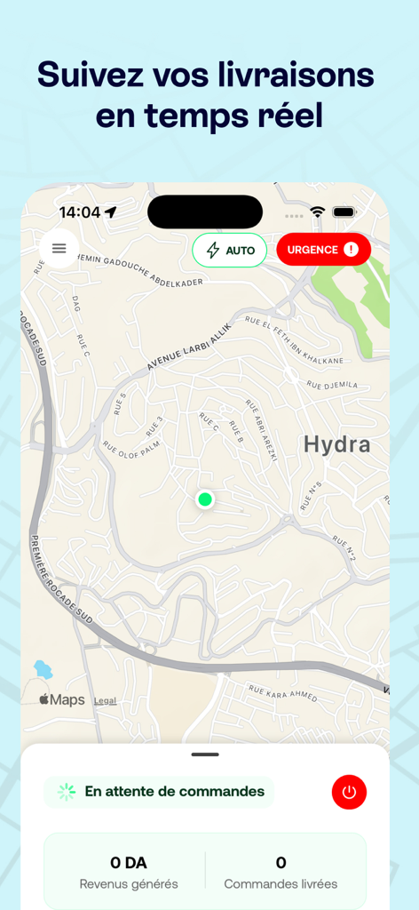 Fast Riders - Real-time delivery tracking map on the Fast Riders driver application