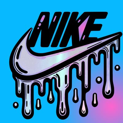 dripping nike logo