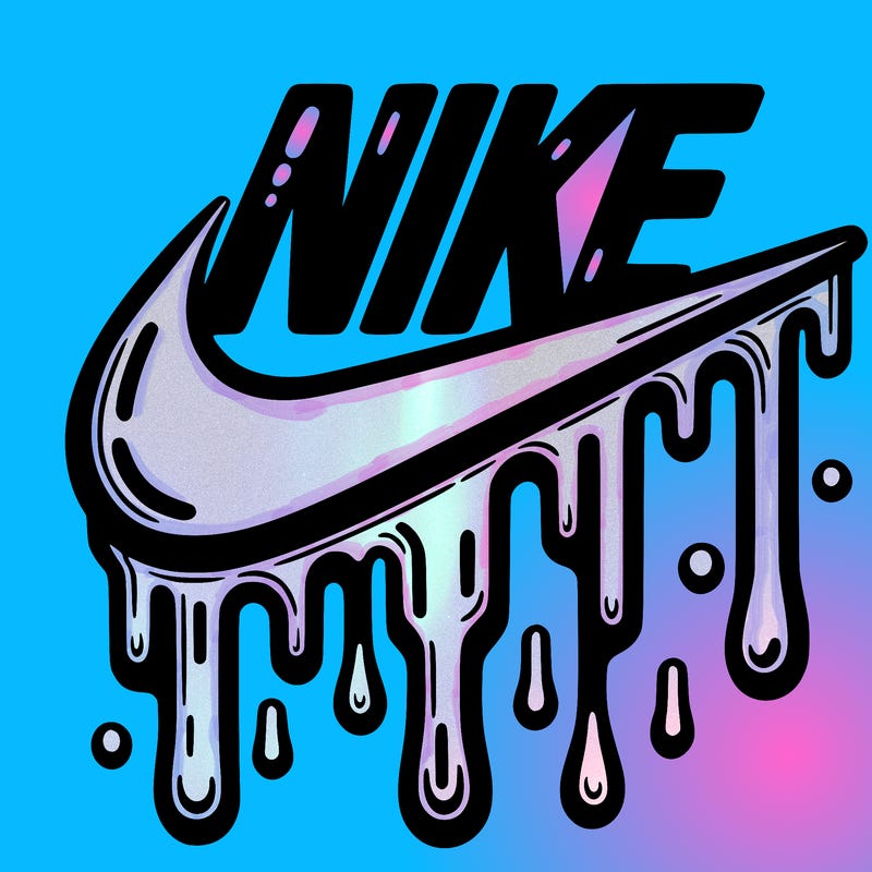 dripping nike logo