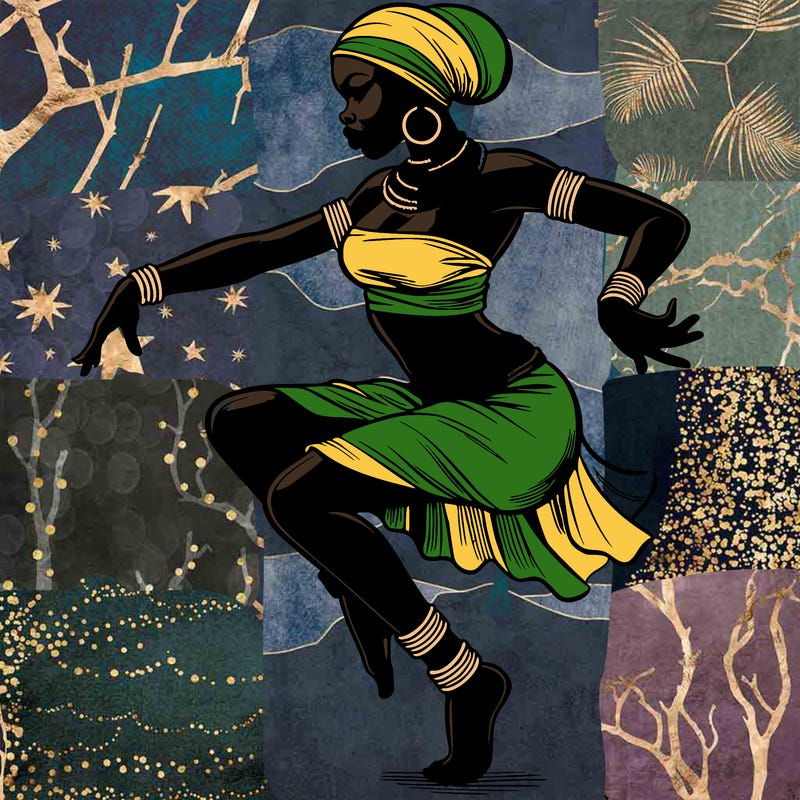 realistic african dancer