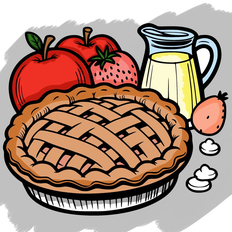 a pie of food