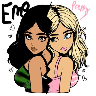 realistic girl split