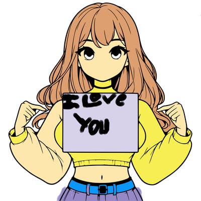 girl holding a blank sign in a long sleeve crop top