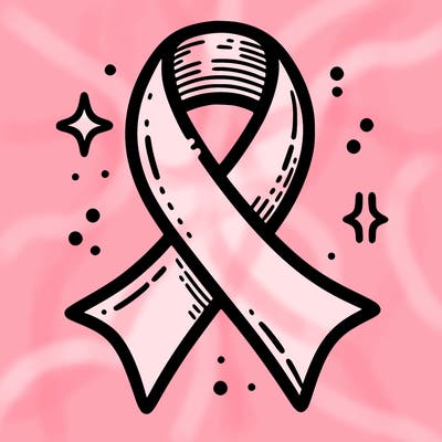 ribbon symbol of national breast cancer awareness month