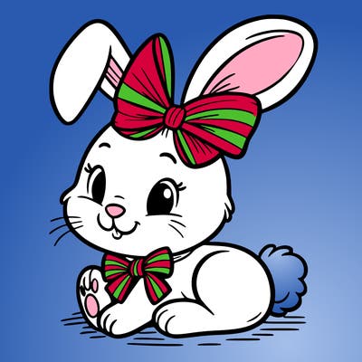 bunny whith bow